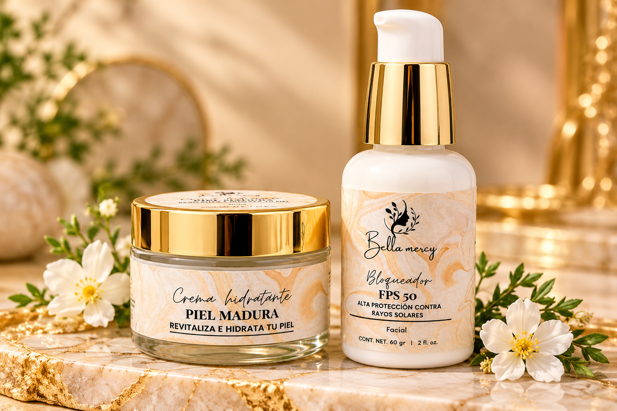 Bella Mercy Skincare Bundle — Facial Cream + SPF 50 Sunscreen
